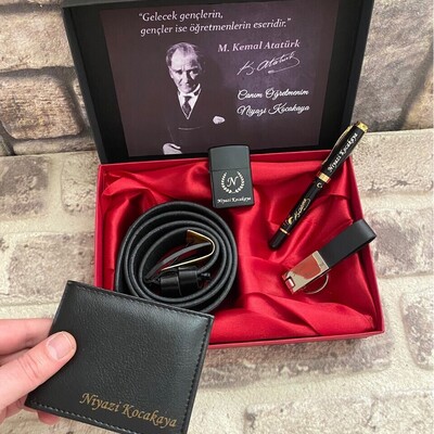 Öğretmenler Günü Hediyesi Deri Set