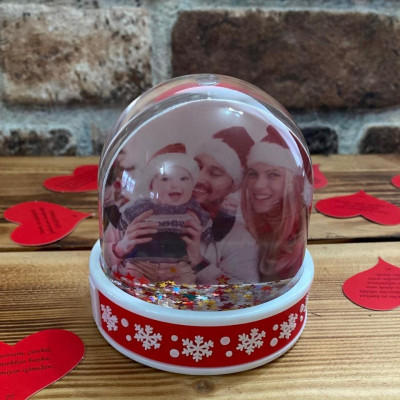 Yılbaşı Hediyesi Kar Küresi Çerçeve - Karlı