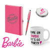 Kişiye Özel Barbie Defter Kalem Kupa ve Ayna Seti